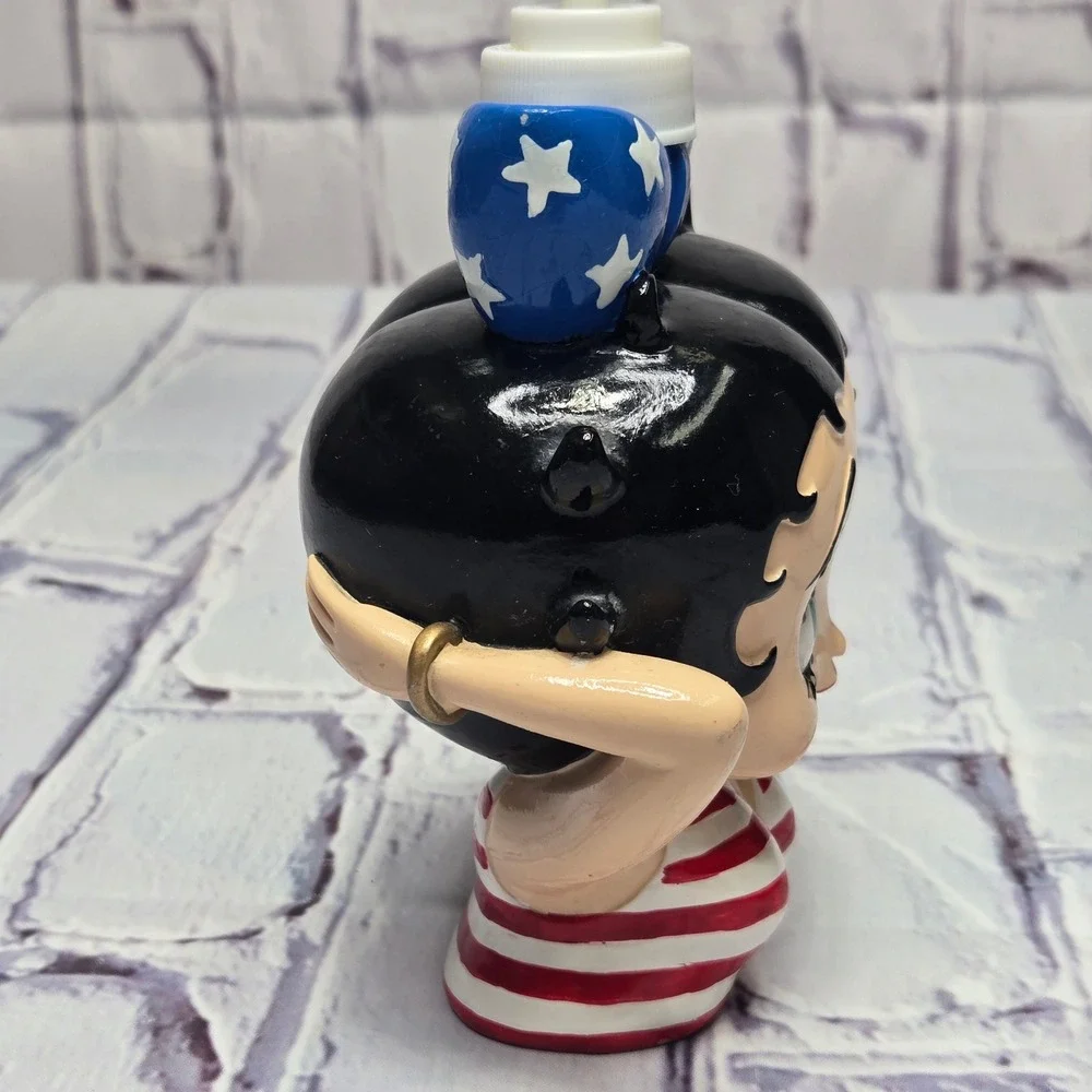 Betty Boop‎ Red White Striped Swimsuit Blue Star Bow Liquid Soap Dispenser Pump
